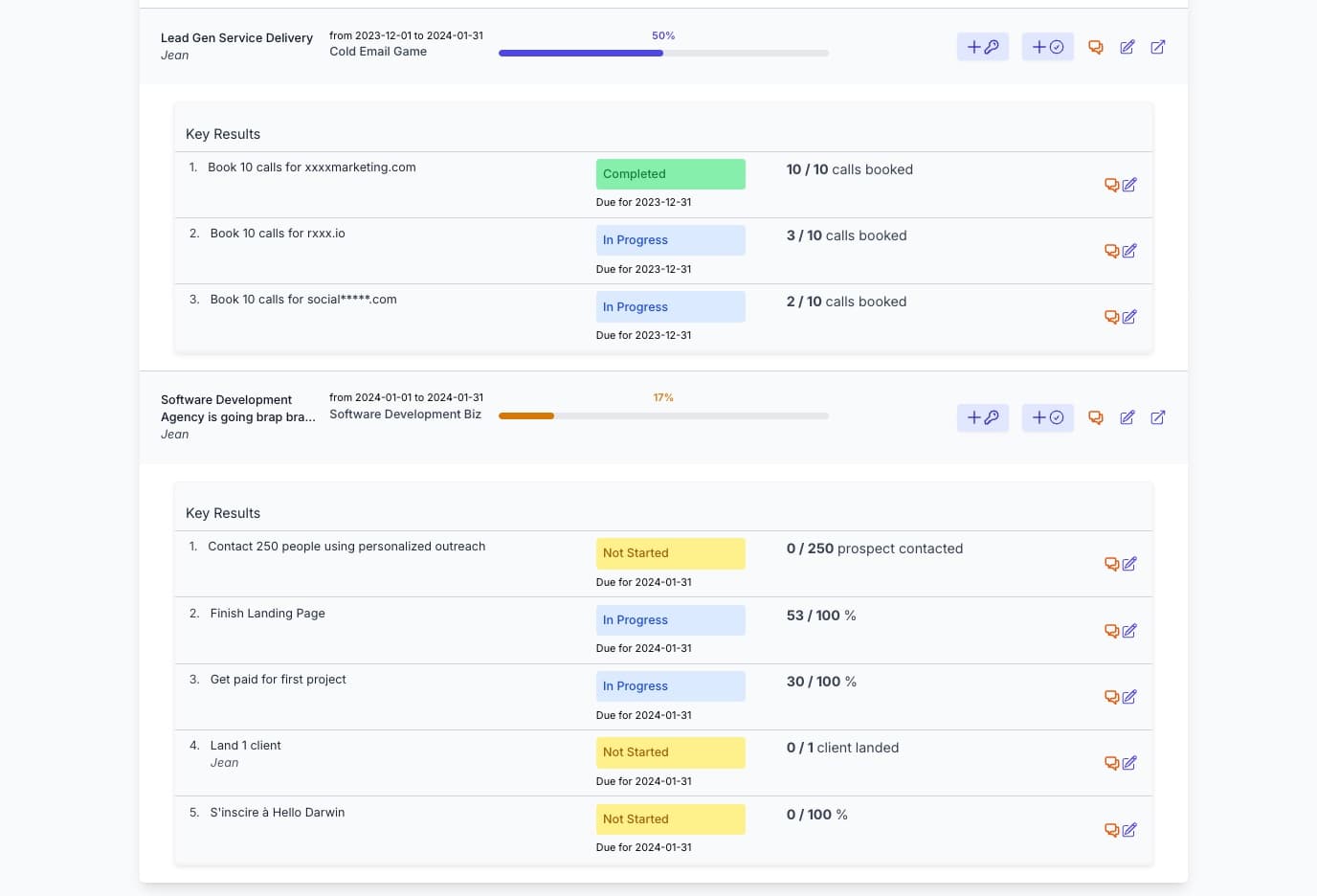 Objective and Key Results